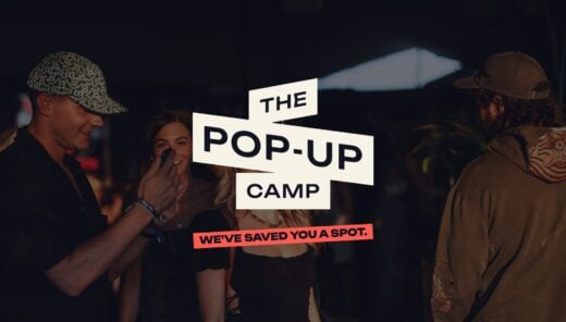 The Pop-Up Camp logo with the line We've saved you a spot